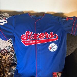 NBA Blue and Red Sixers Jersey